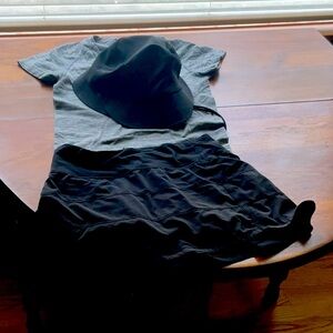 Lululemon set used hat/ swiftly tee and skirt